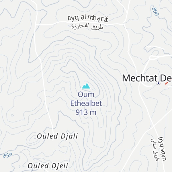 Map of Oum Ethealbet