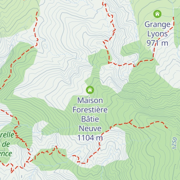 Map of Maison Forestière Bâtie Neuve