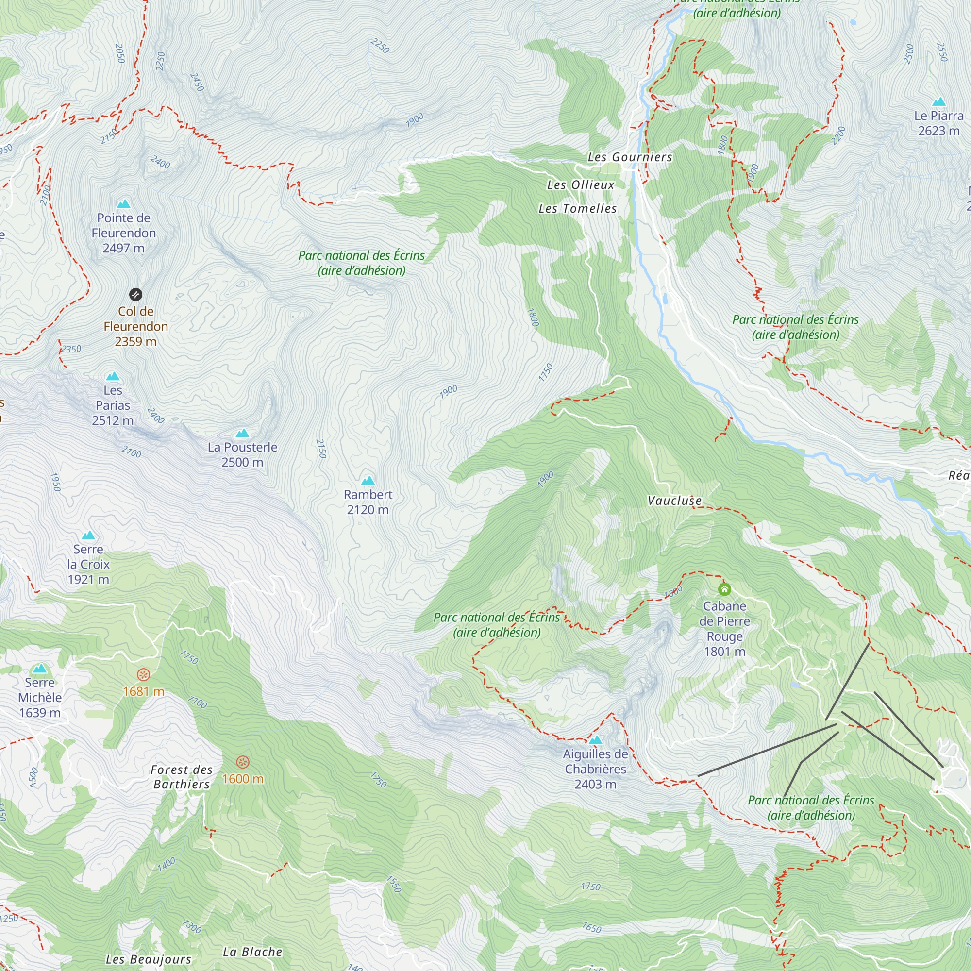 Cabane des Corbières map