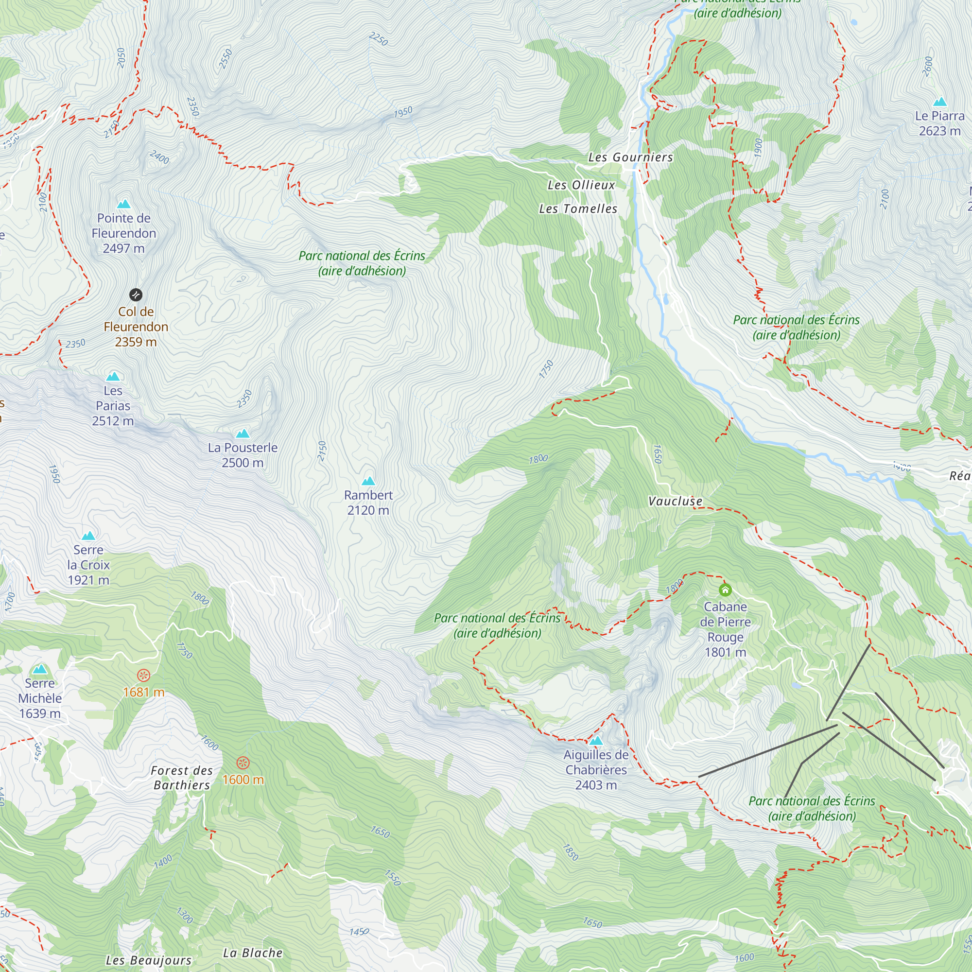 Cabane des Corbières map