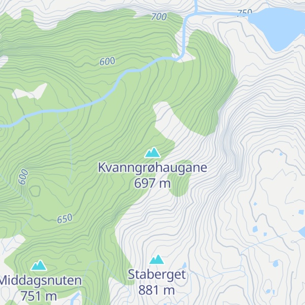 Map of Kvanngrøhaugane