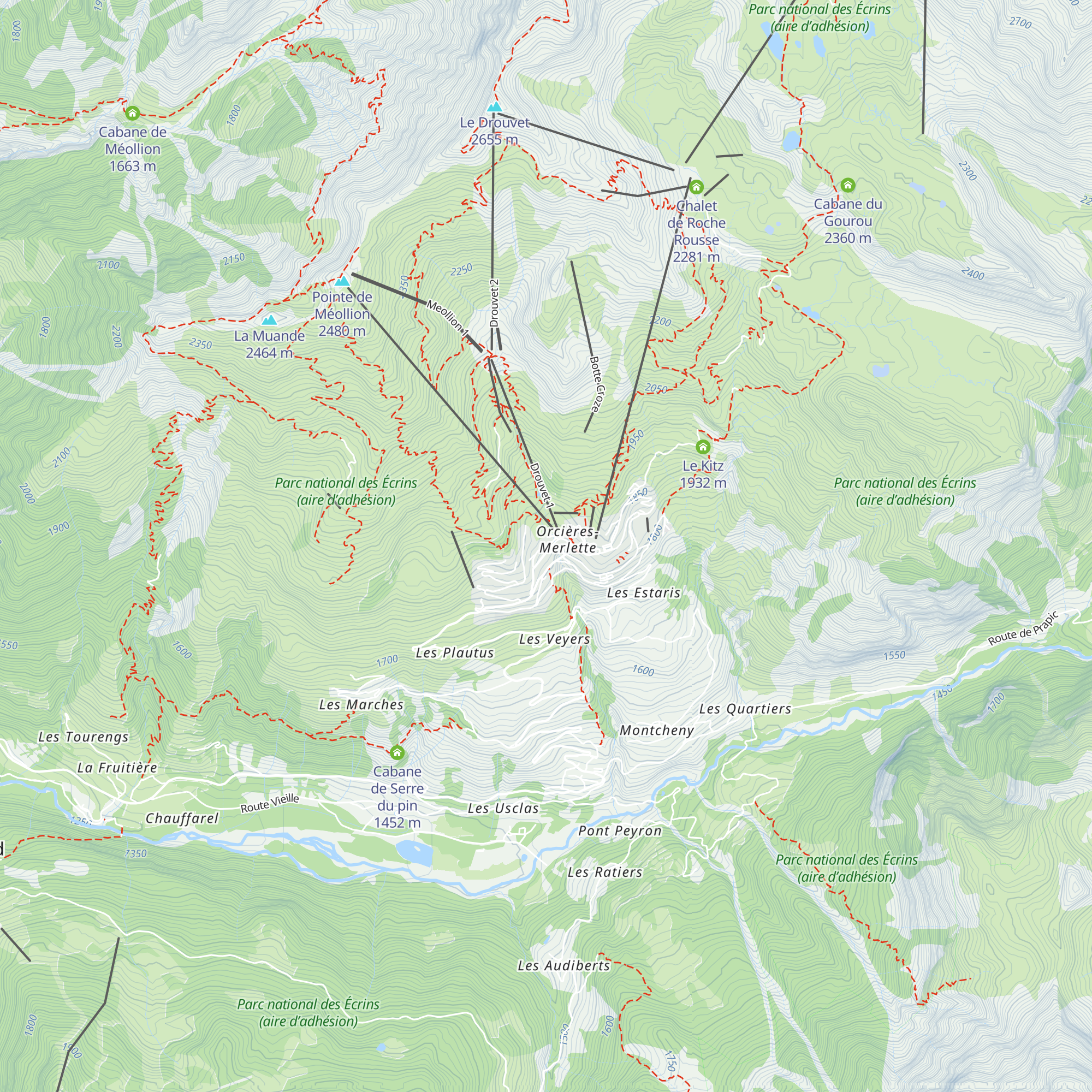 Office de tourisme d'Orcières map