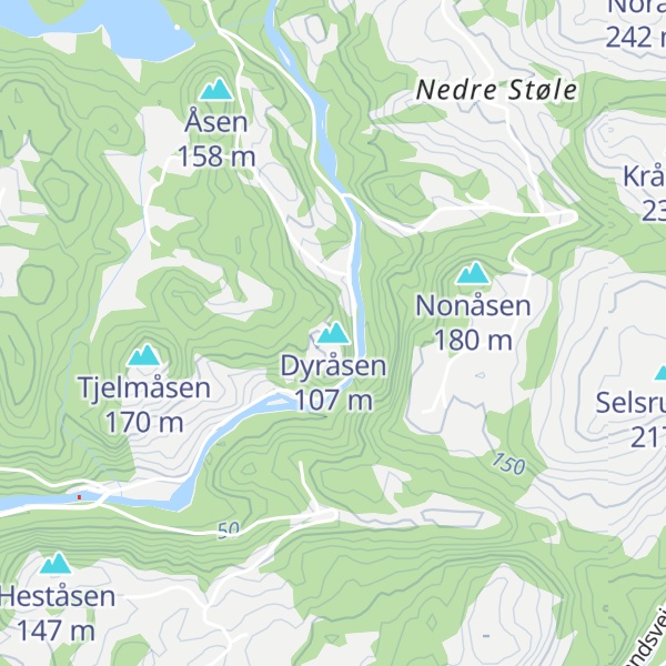 Map of Dyråsen