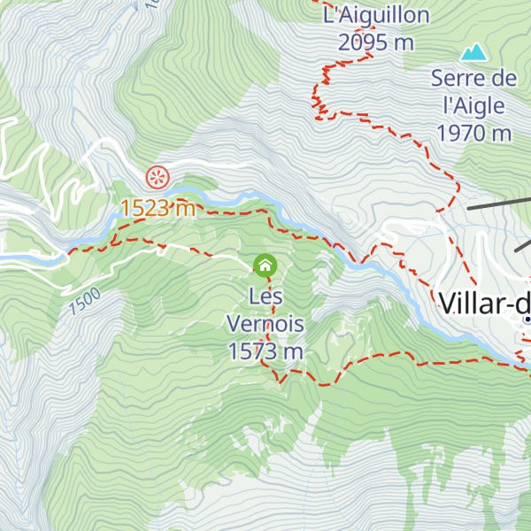 Map of Les Vernois
