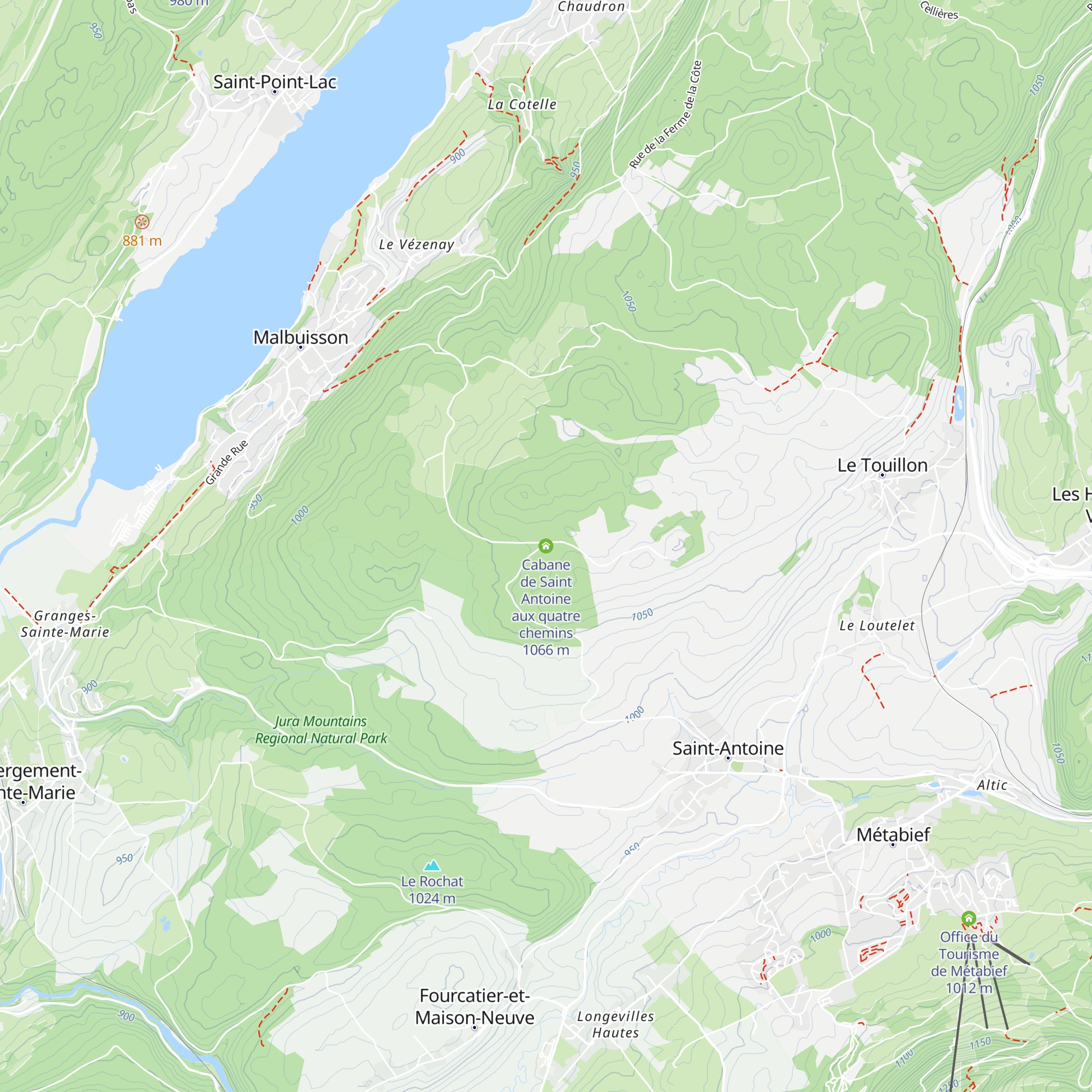 Cabane de Saint Antoine aux quatre chemins map