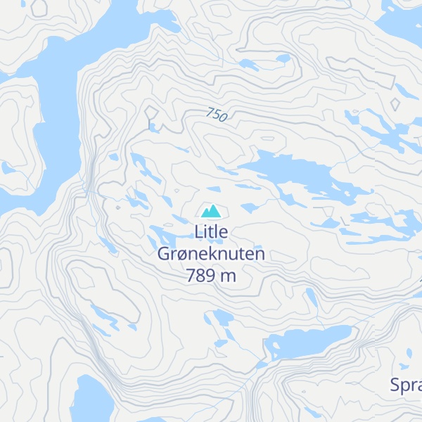 Map of Litle Grøneknuten