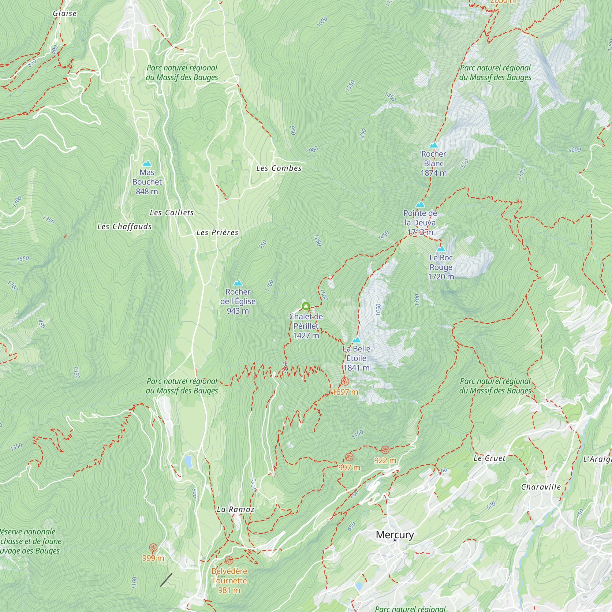 Chalet de Périllet map