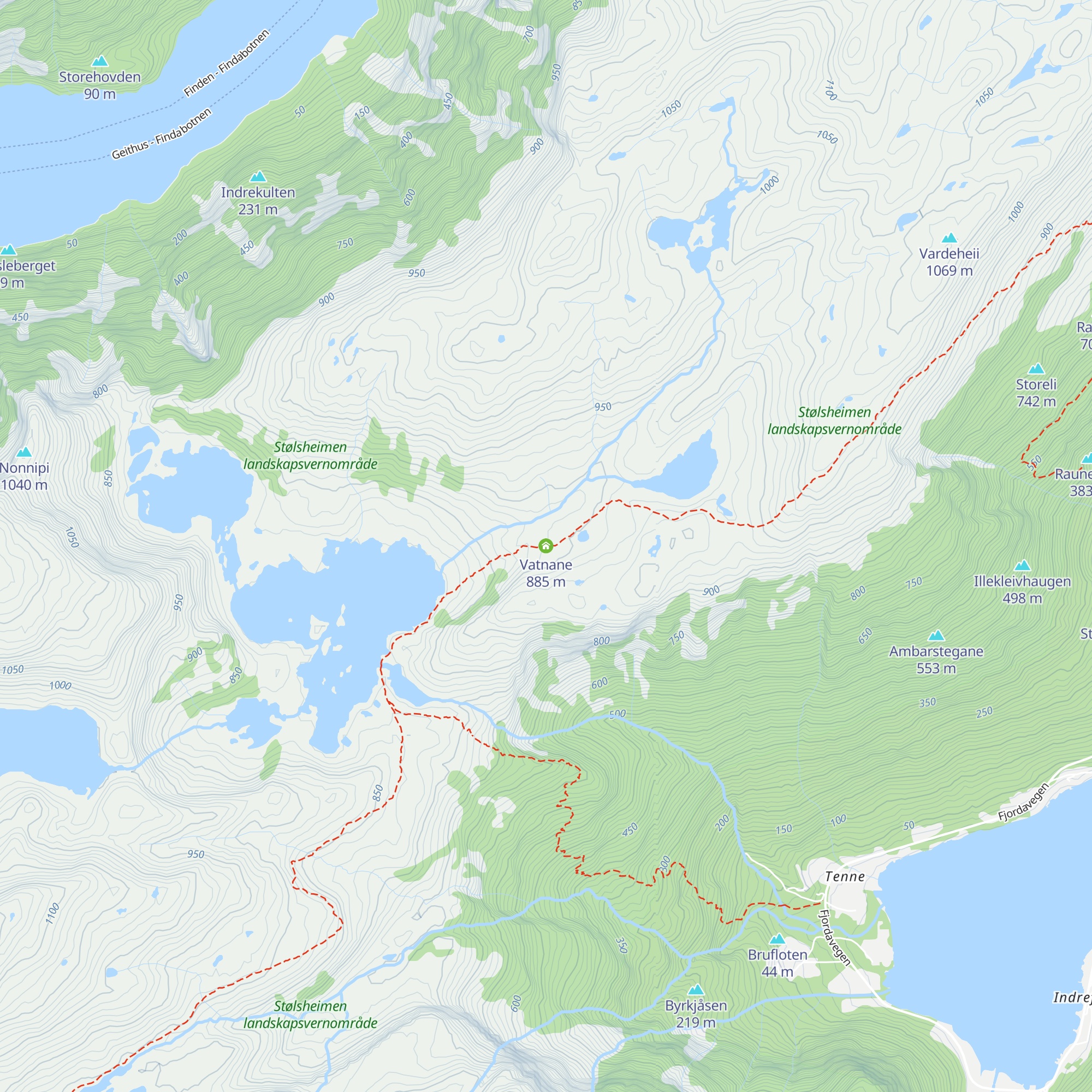 Vatnane map