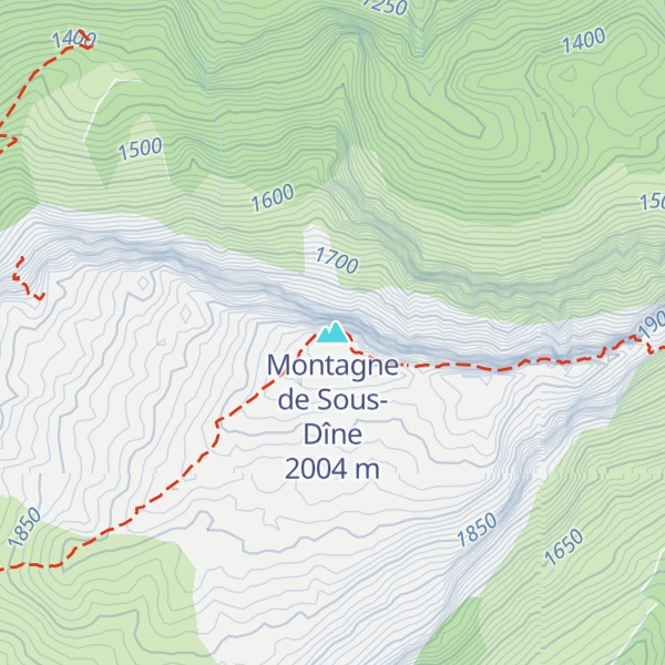Map of Montagne de Sous-Dîne