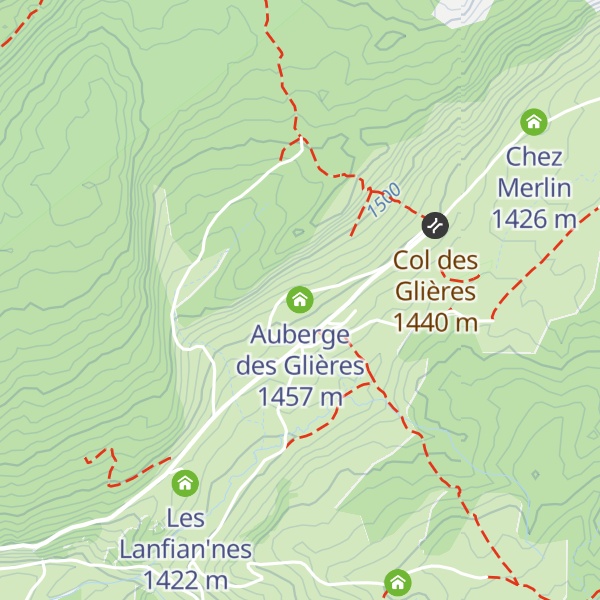 Map of Auberge des Glières