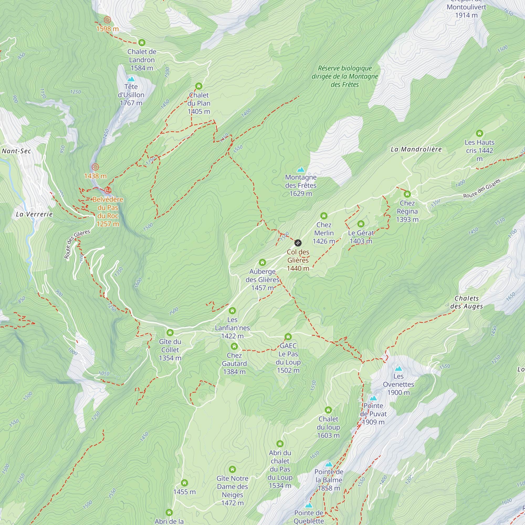 Auberge des Glières map