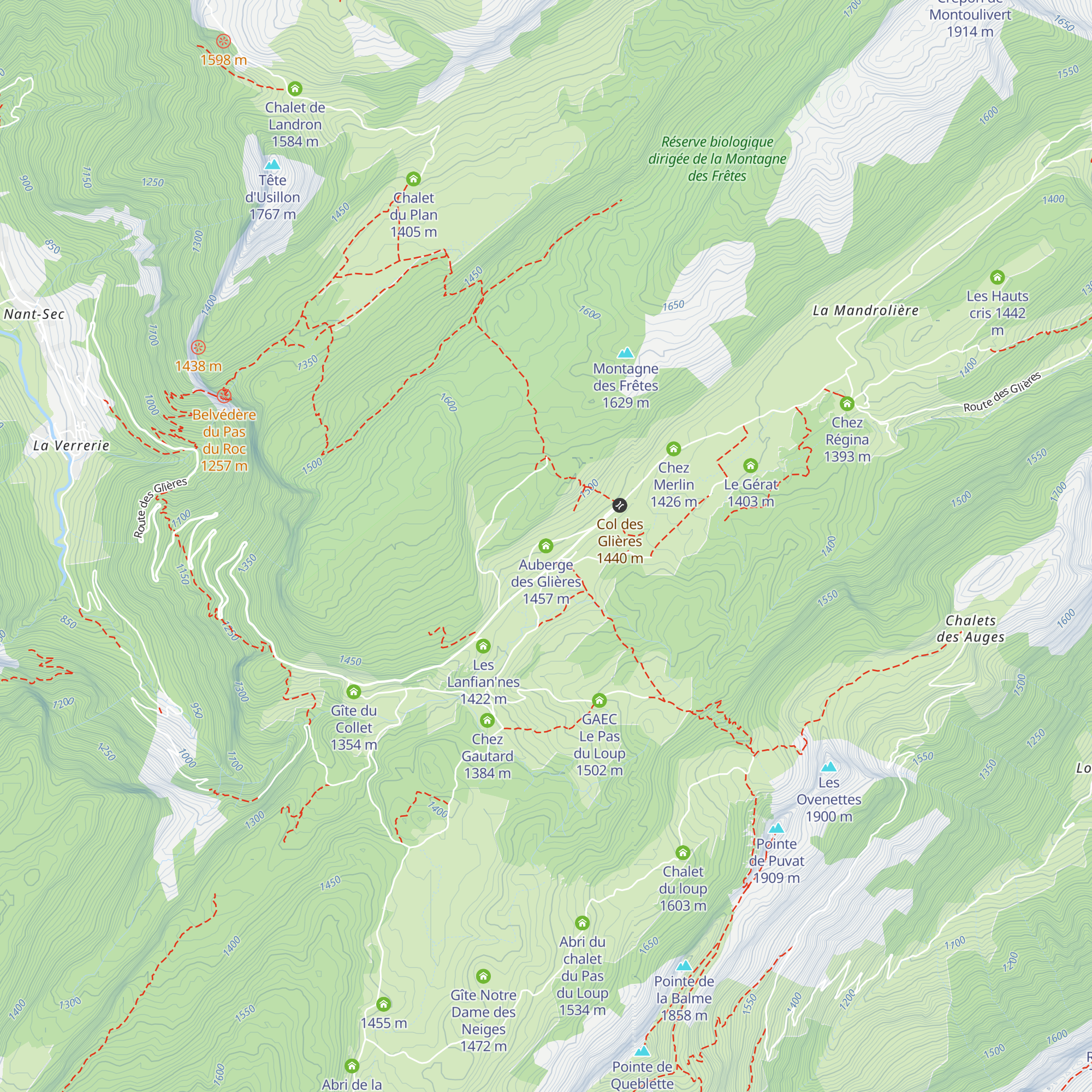 Auberge des Glières map
