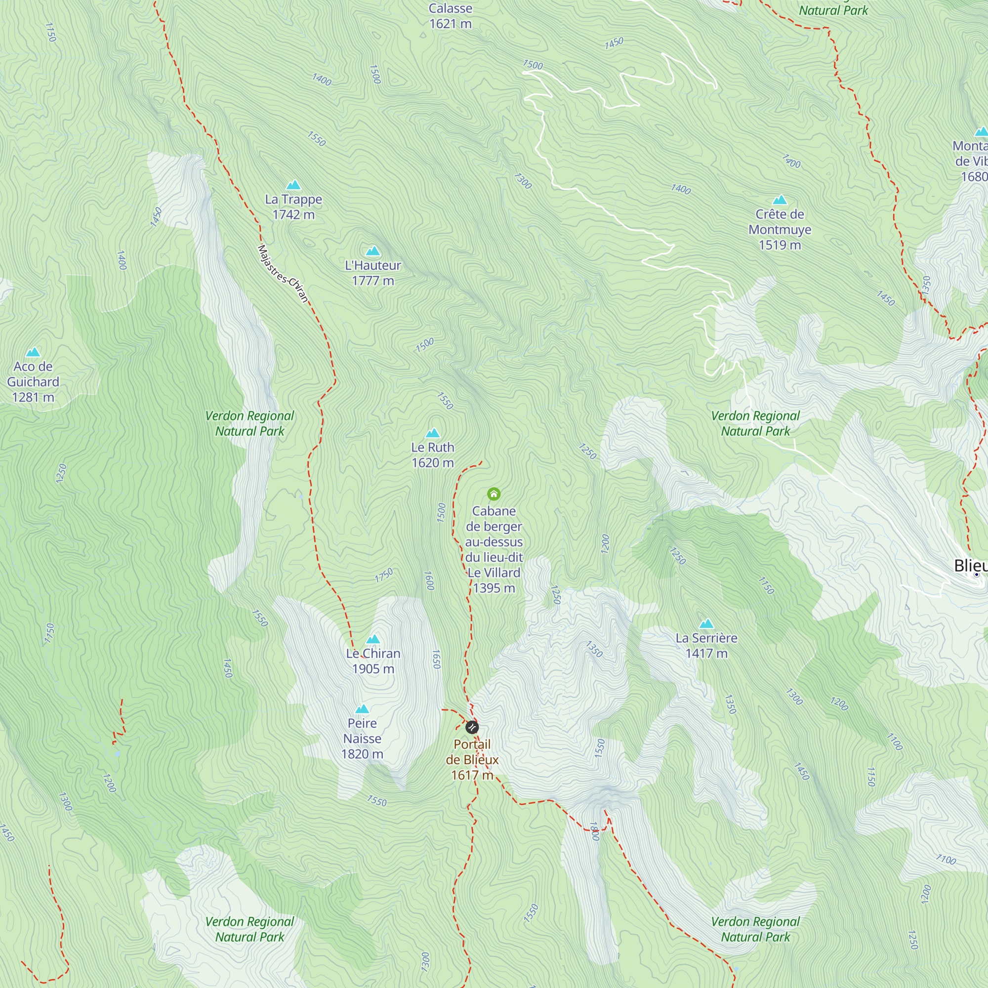 Cabane de berger au-dessus du lieu-dit Le Villard map