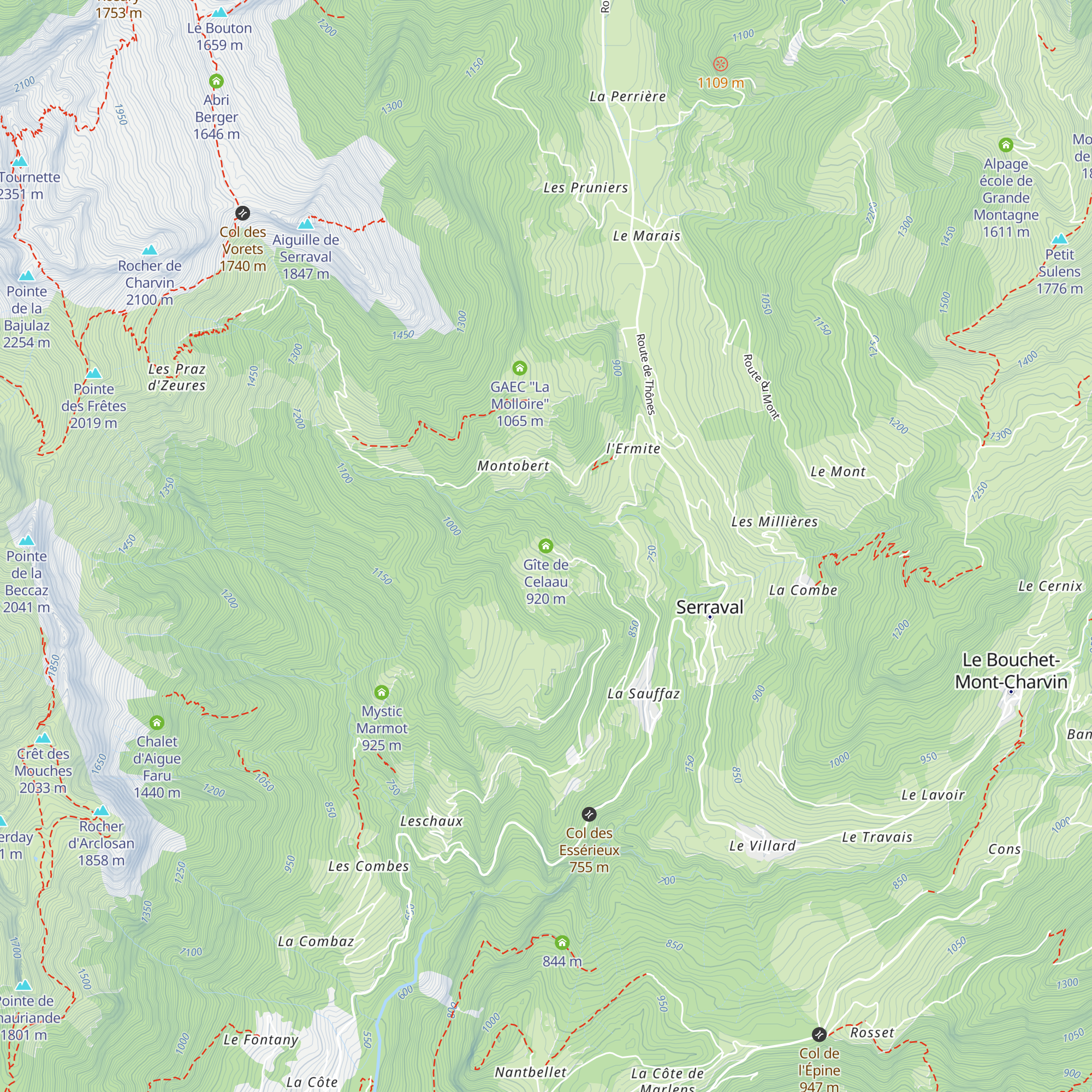 Gîte de Celaau map