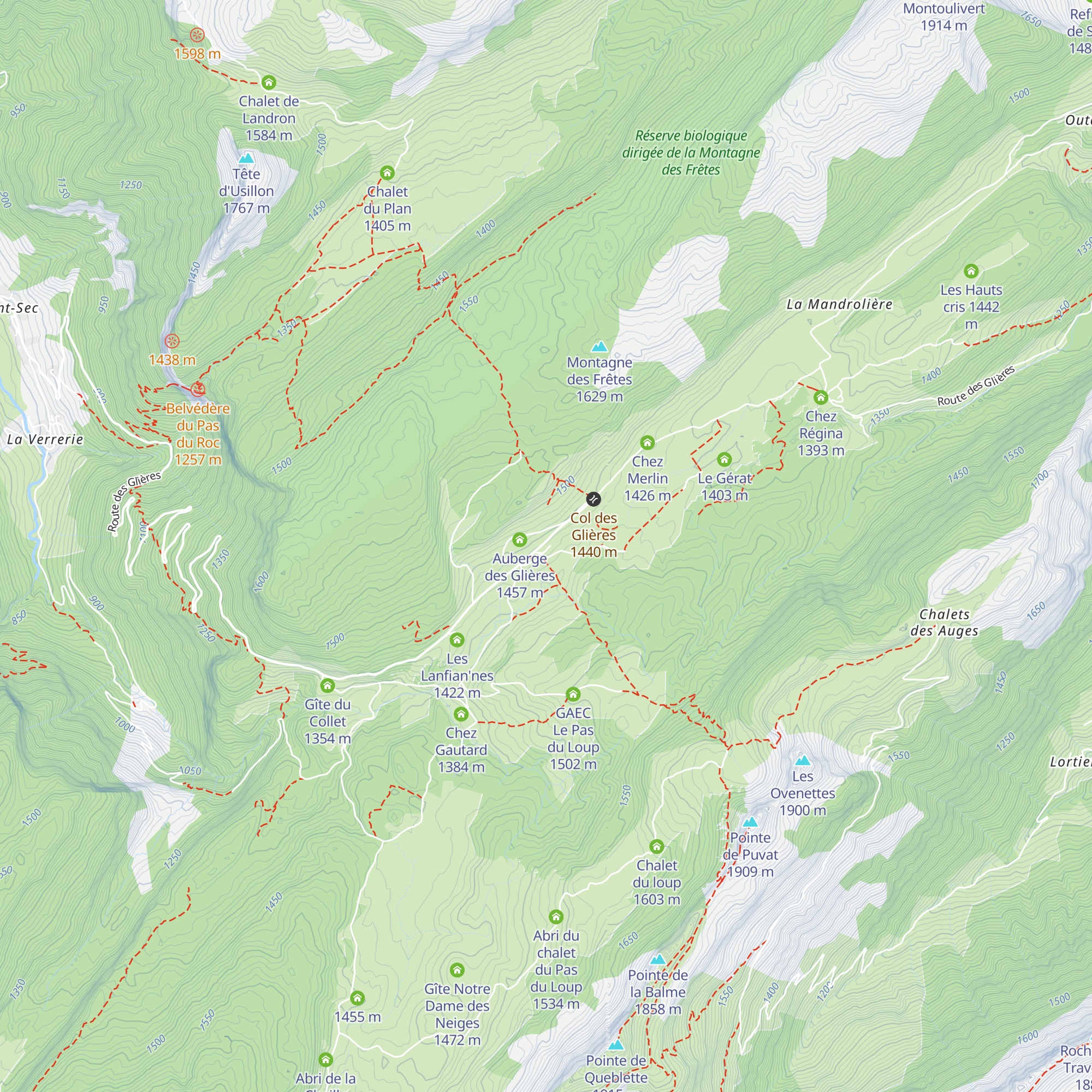La Métralière map