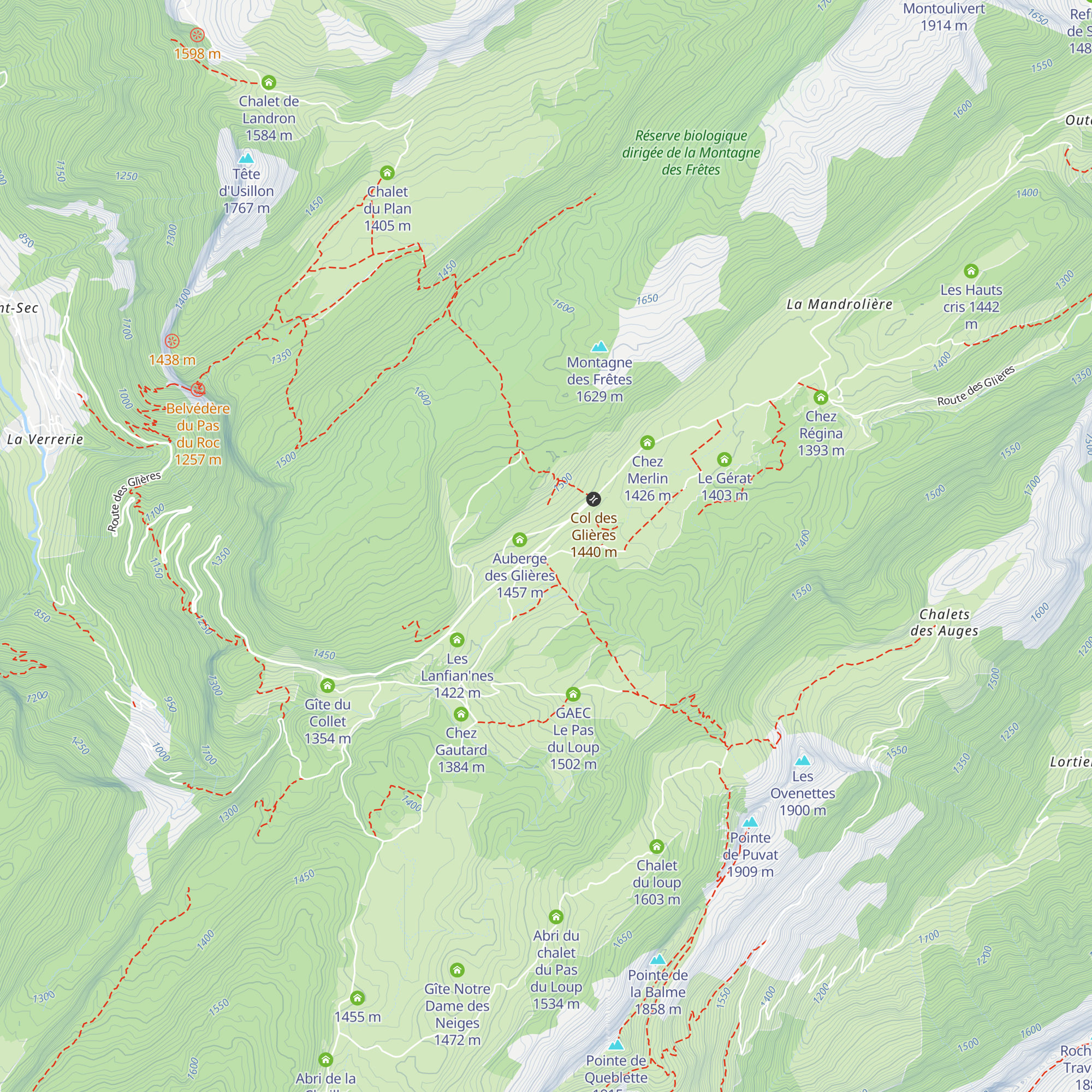 La Métralière map