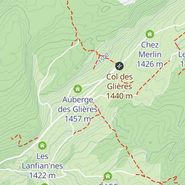 Map of La Métralière