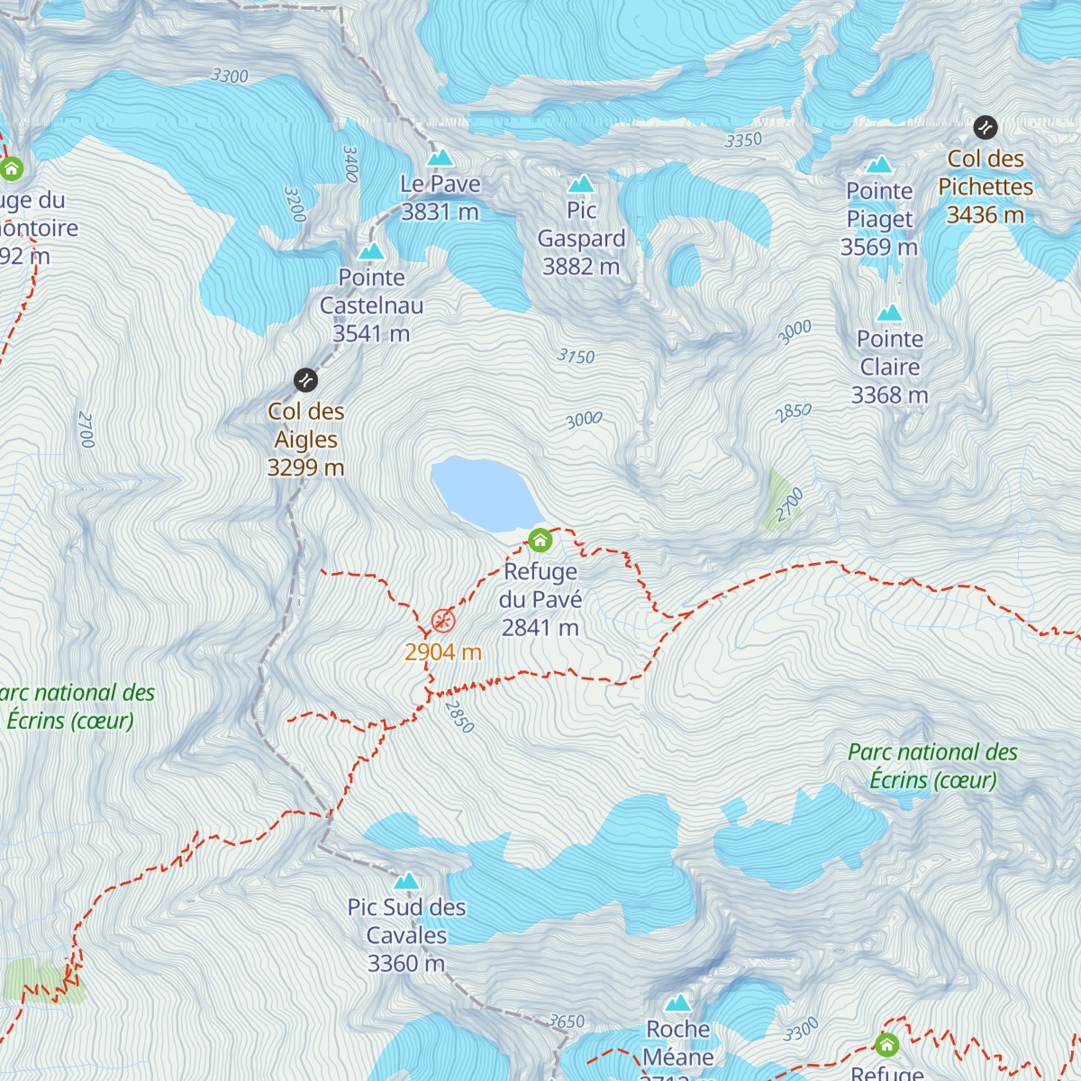 Refuge du Pavé map