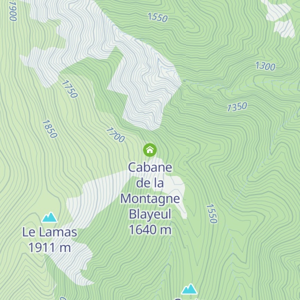 Map of Cabane de la Montagne Blayeul