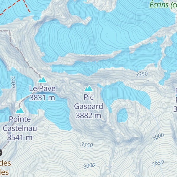 Map of Pic Gaspard