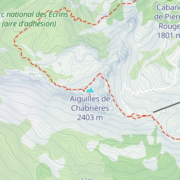 Map of Aiguilles de Chabrières