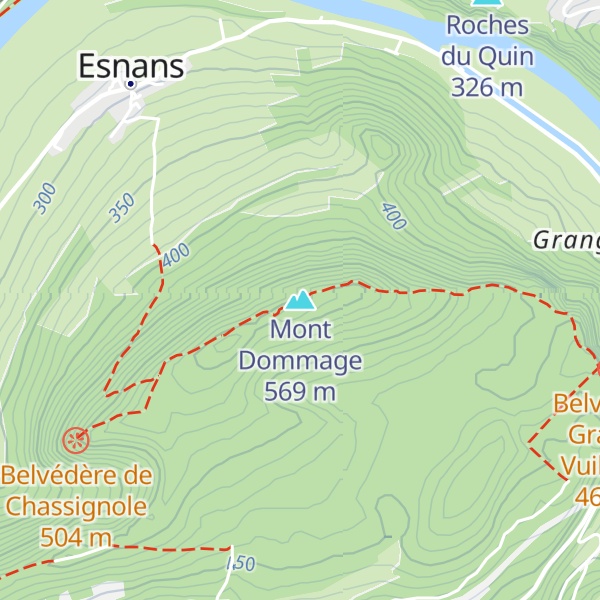 Map of Mont Dommage