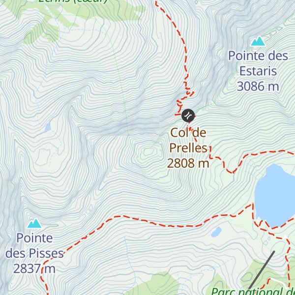 Map of Sommet de Prelles