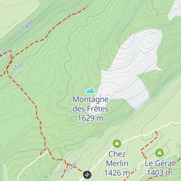 Map of Montagne des Frêtes