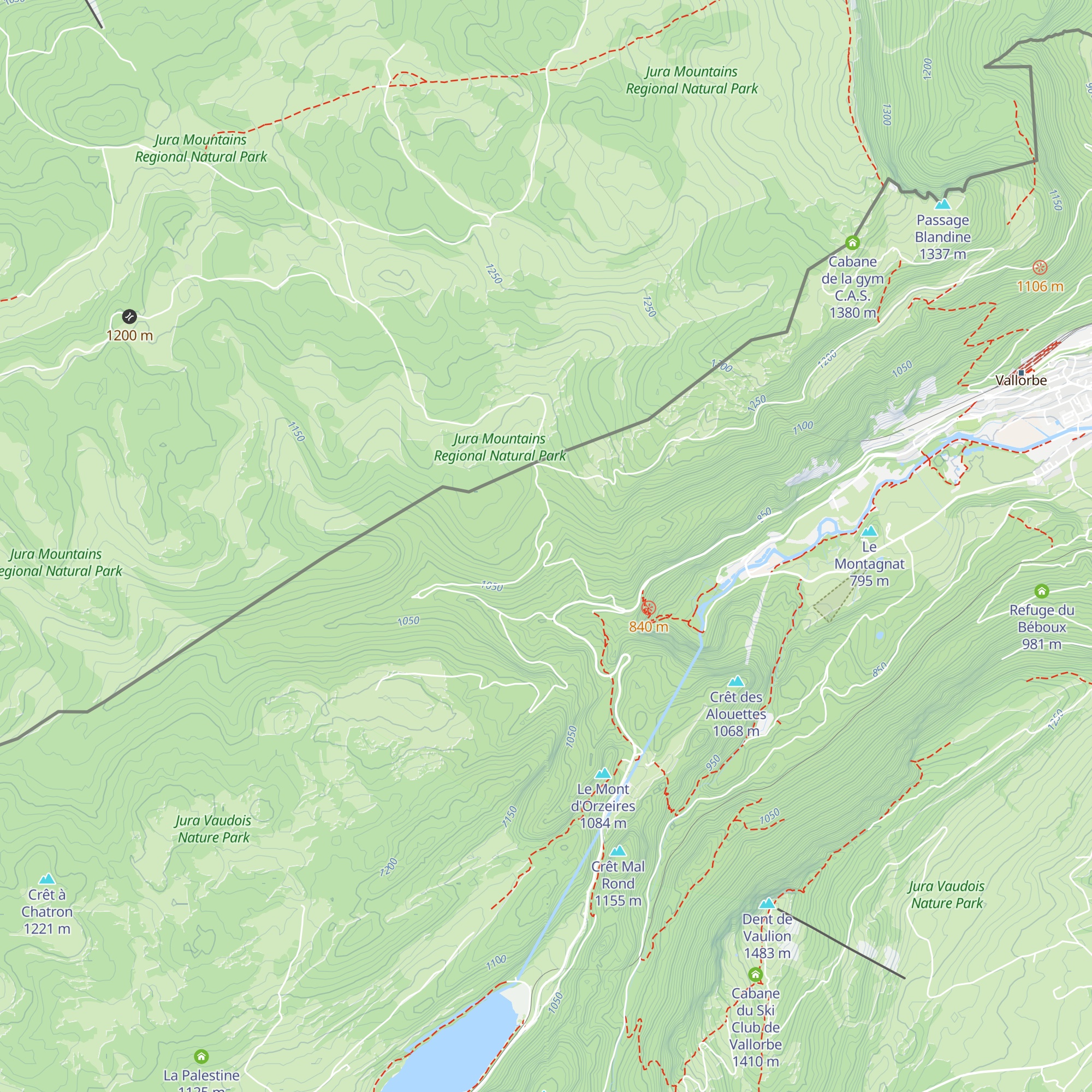 Refuge du Crêt-Blanc map