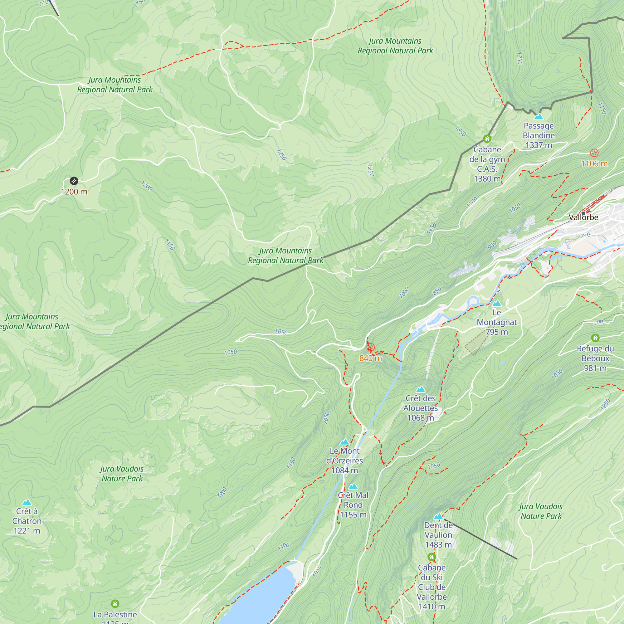 Refuge du Crêt-Blanc map