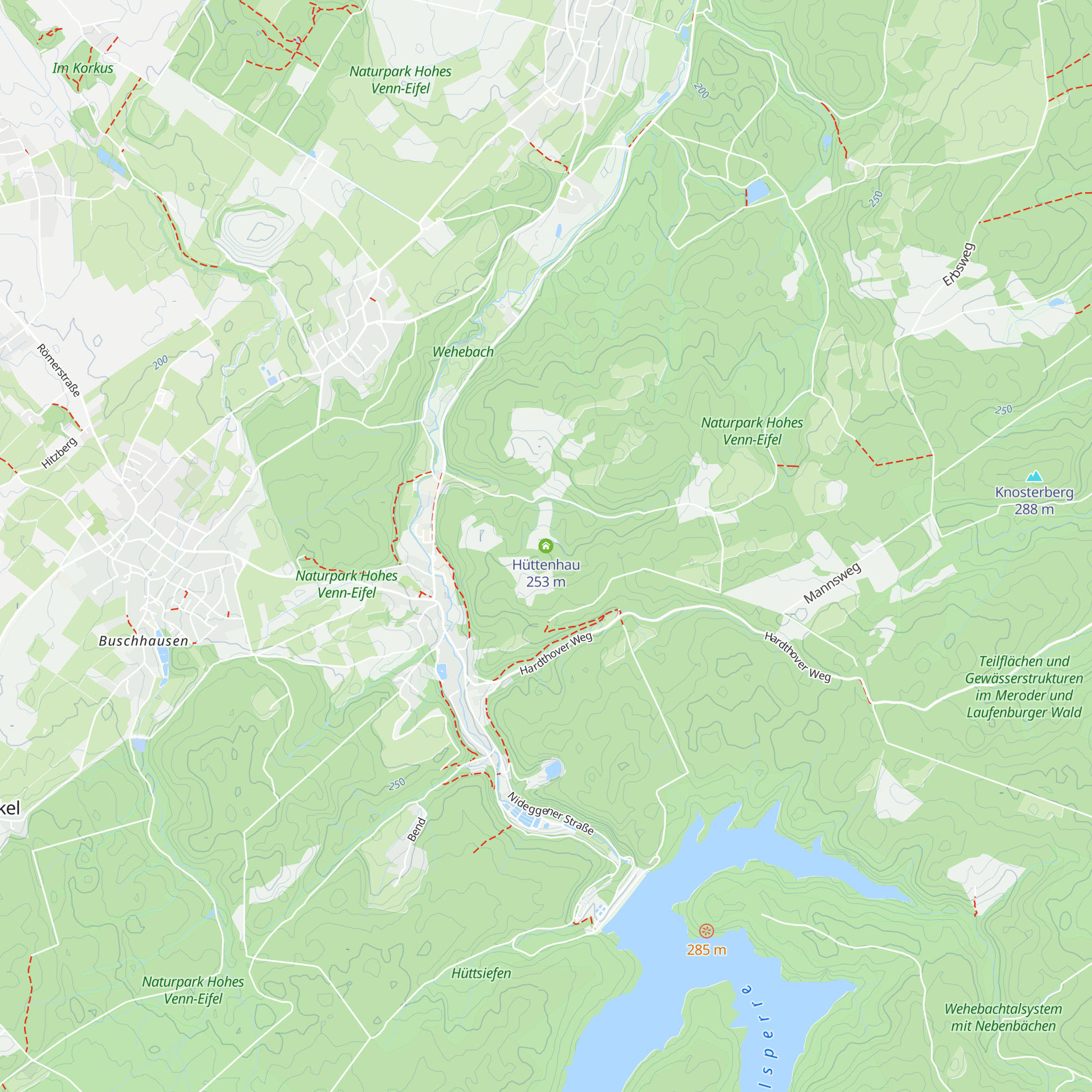 Hüttenhau map