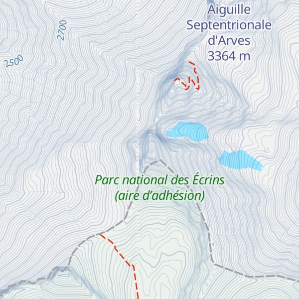 Map of Aiguille Méridionale d'Arves