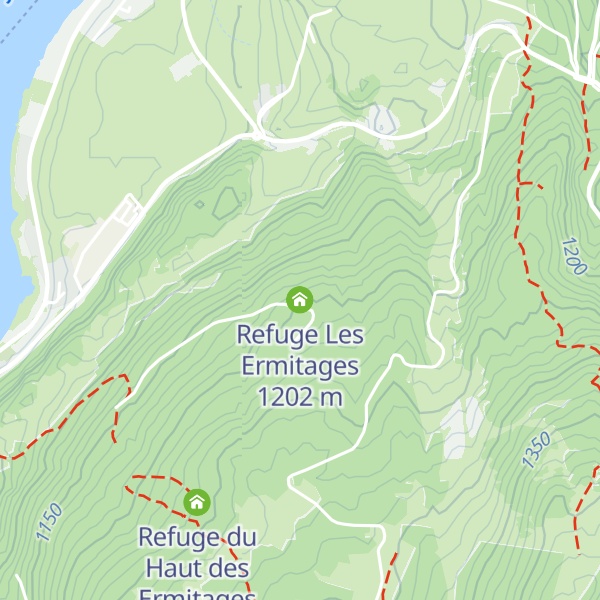 Map of Refuge Les Ermitages