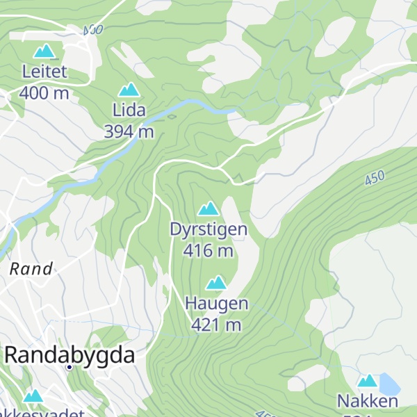Map of Dyrstigen