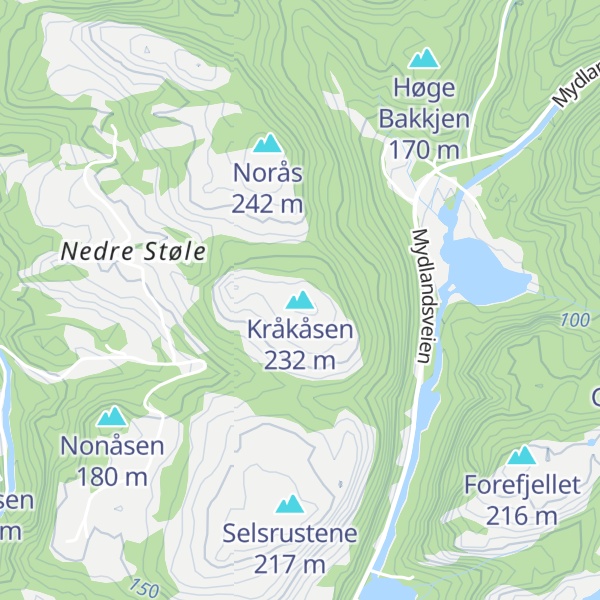 Map of Kråkåsen