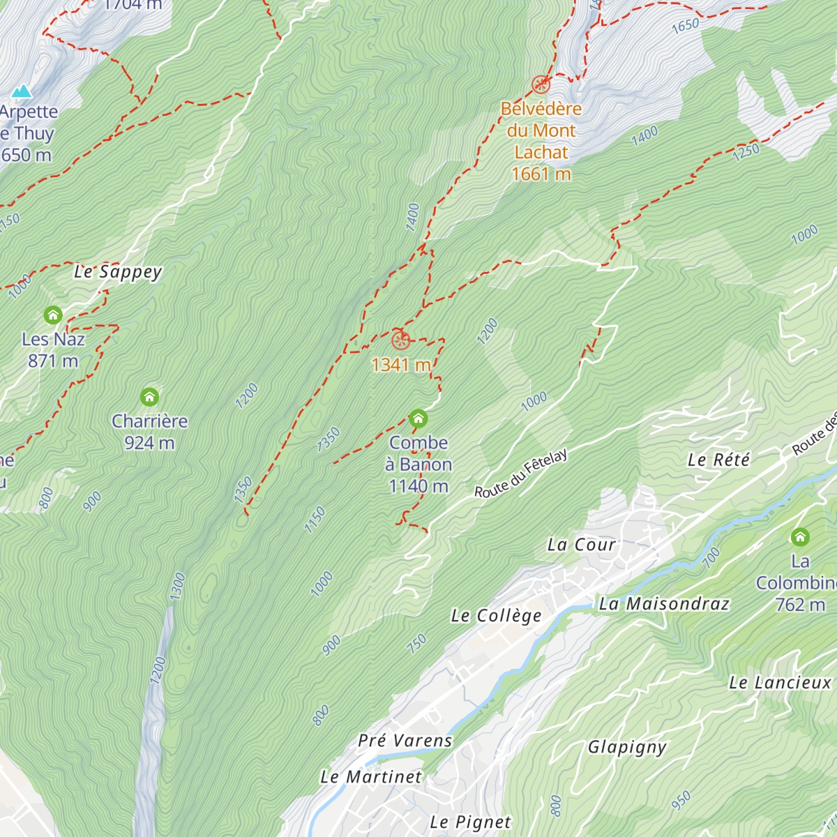 Combe à Banon map