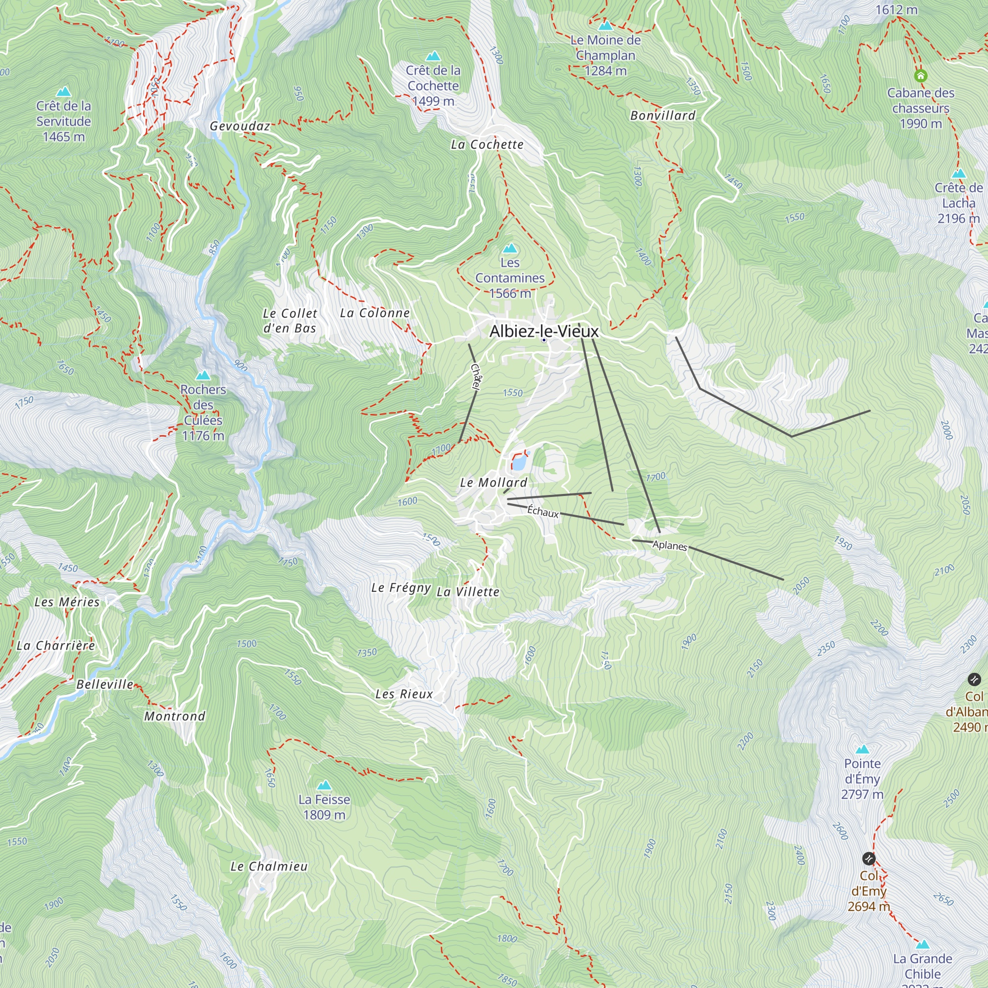 Le Thé Lait Ski map
