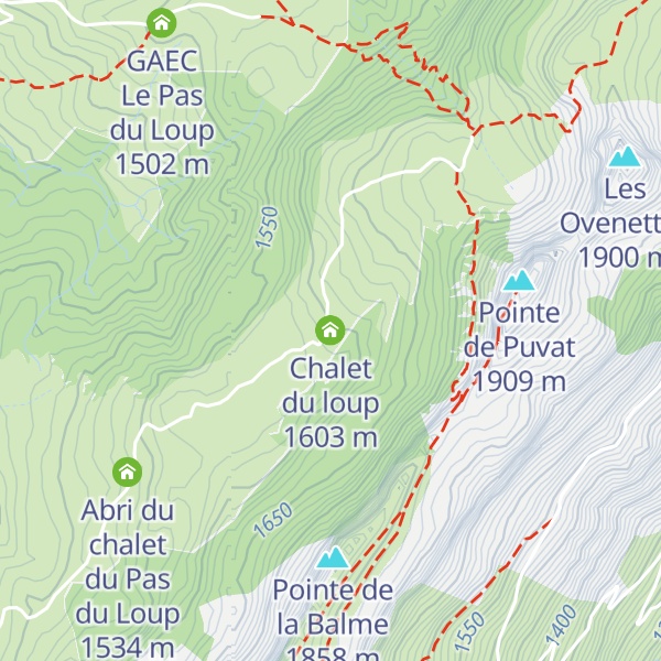 Map of Chalet du loup