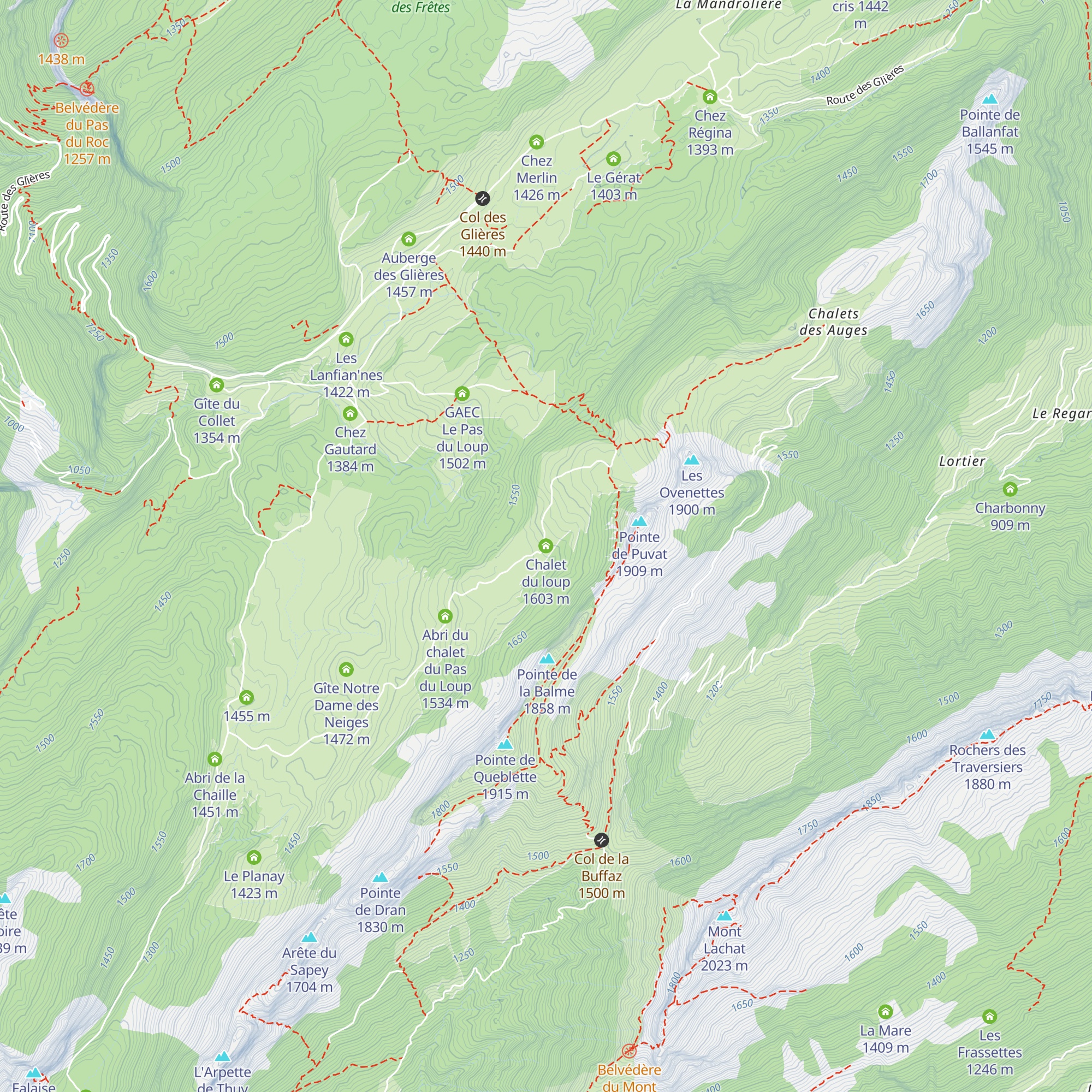 Chalet du loup map