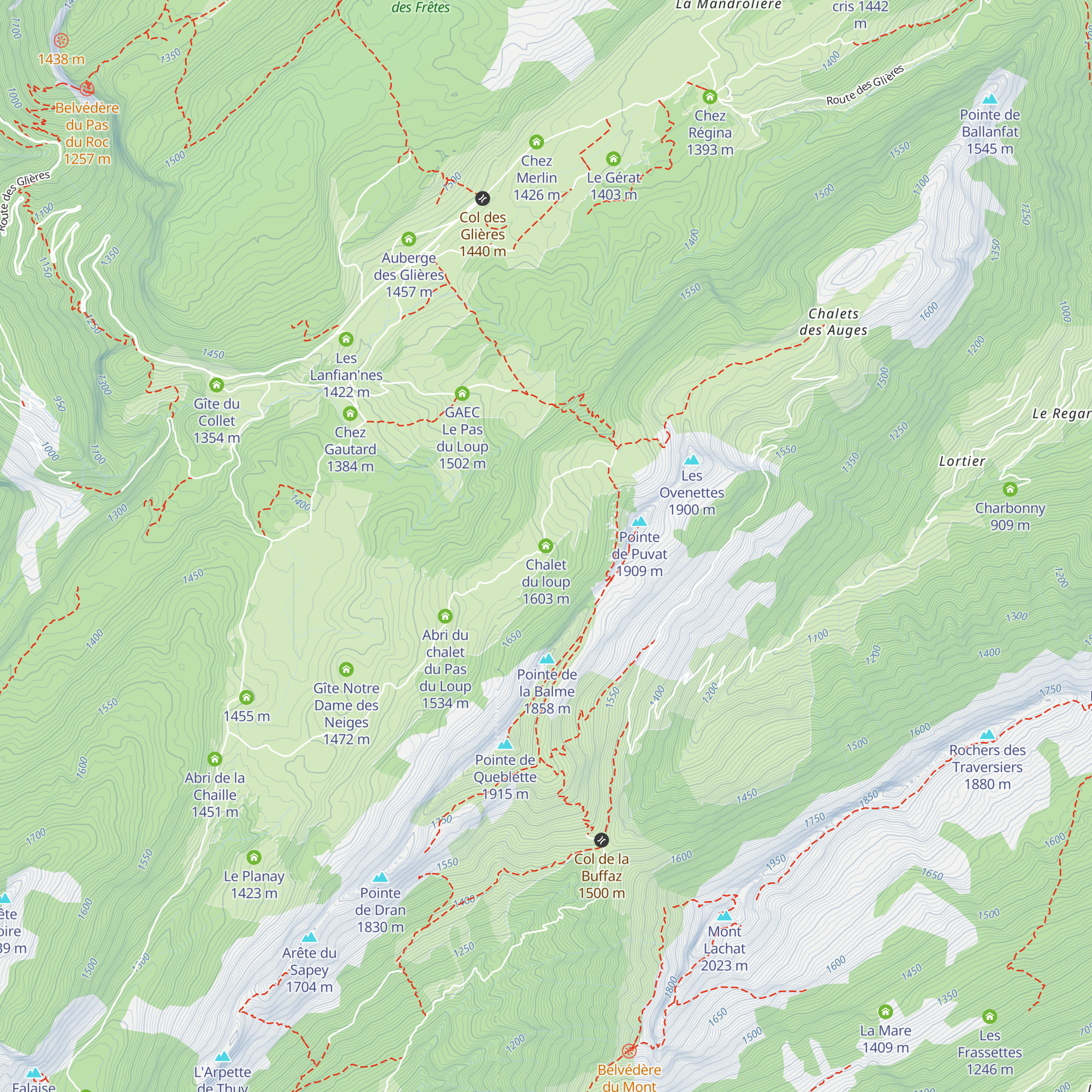 Chalet du loup map