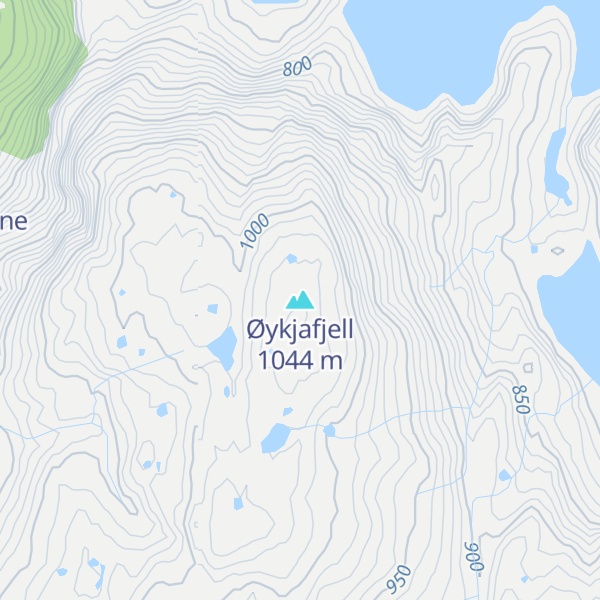 Map of Øykjafjell