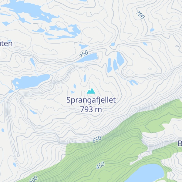 Map of Sprangafjellet
