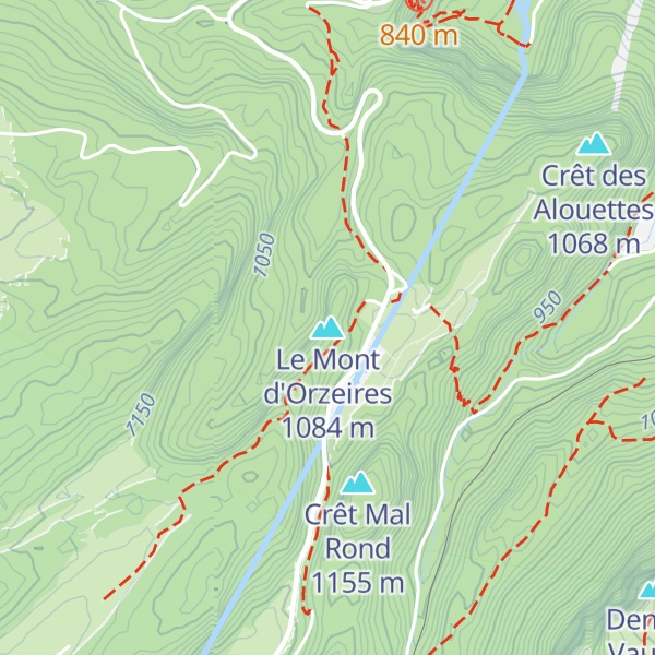 Map of Le Mont d'Orzeires