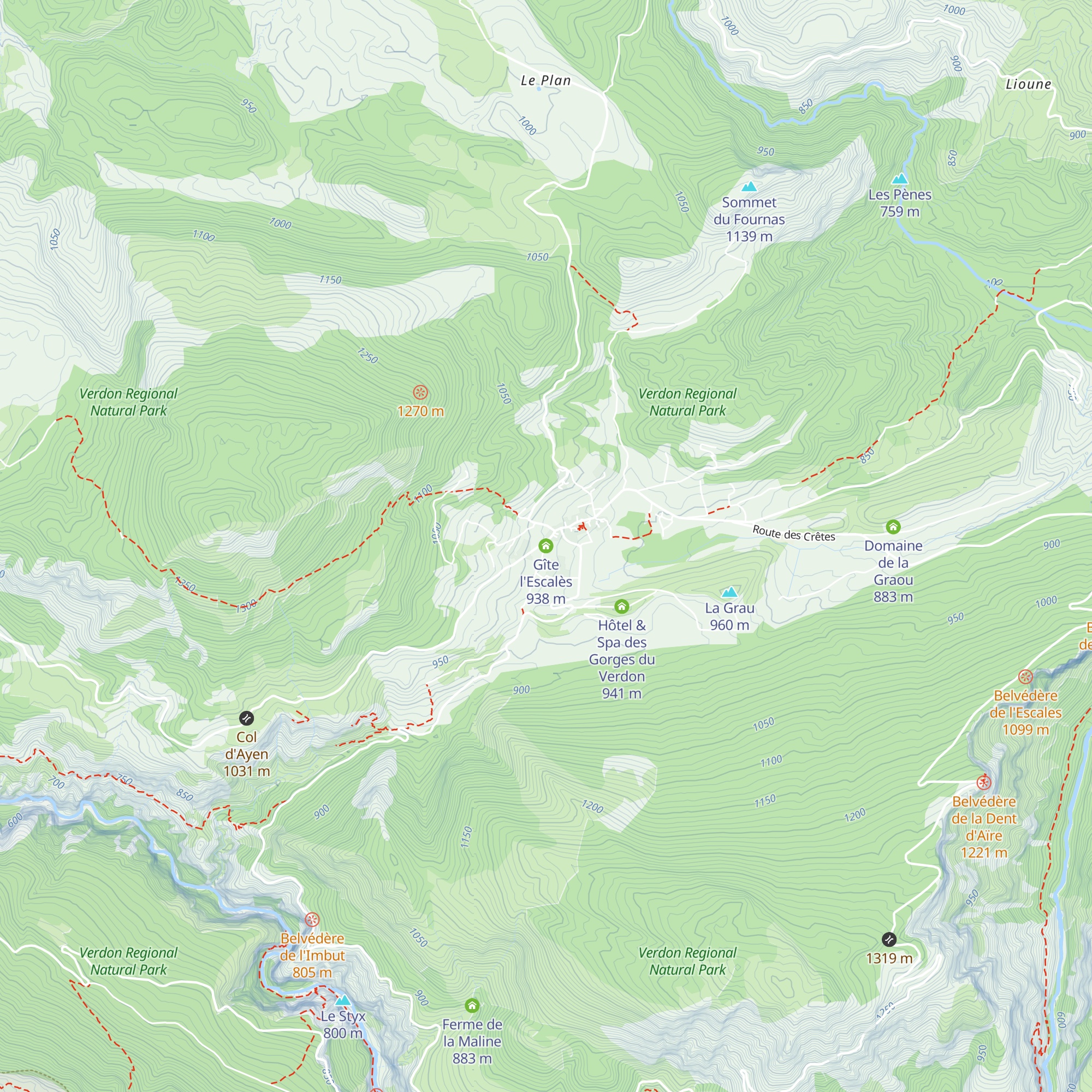 Gîte l'Escalès map