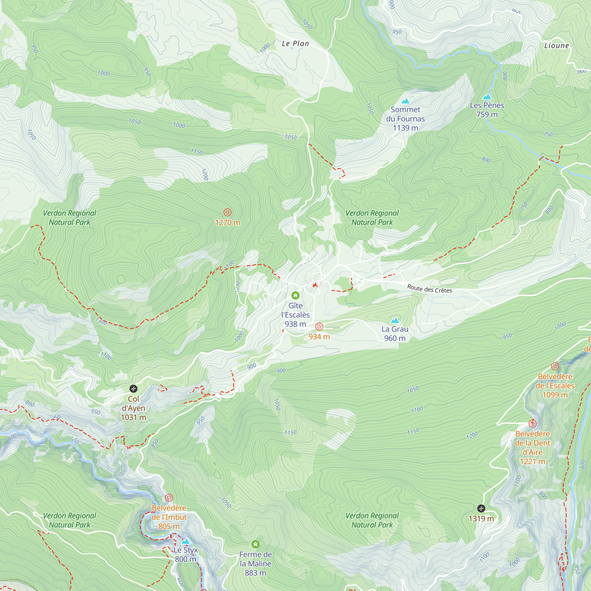 Gîte l'Escalès map
