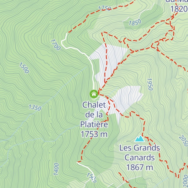 Map of Chalet de la Platière