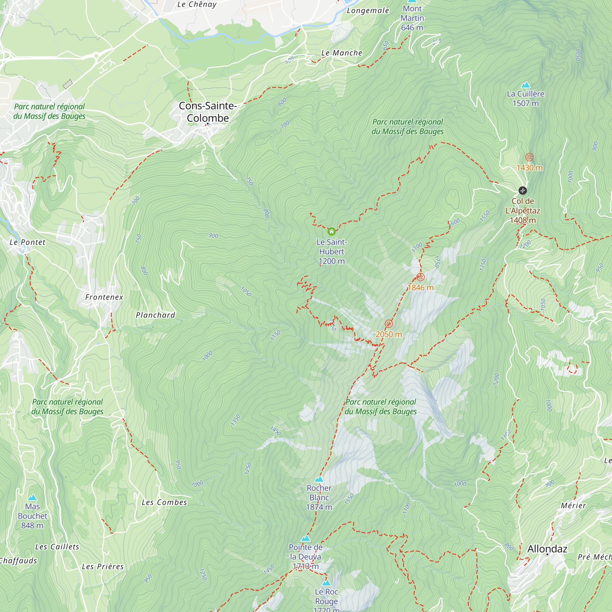 Cabane des Gardes map