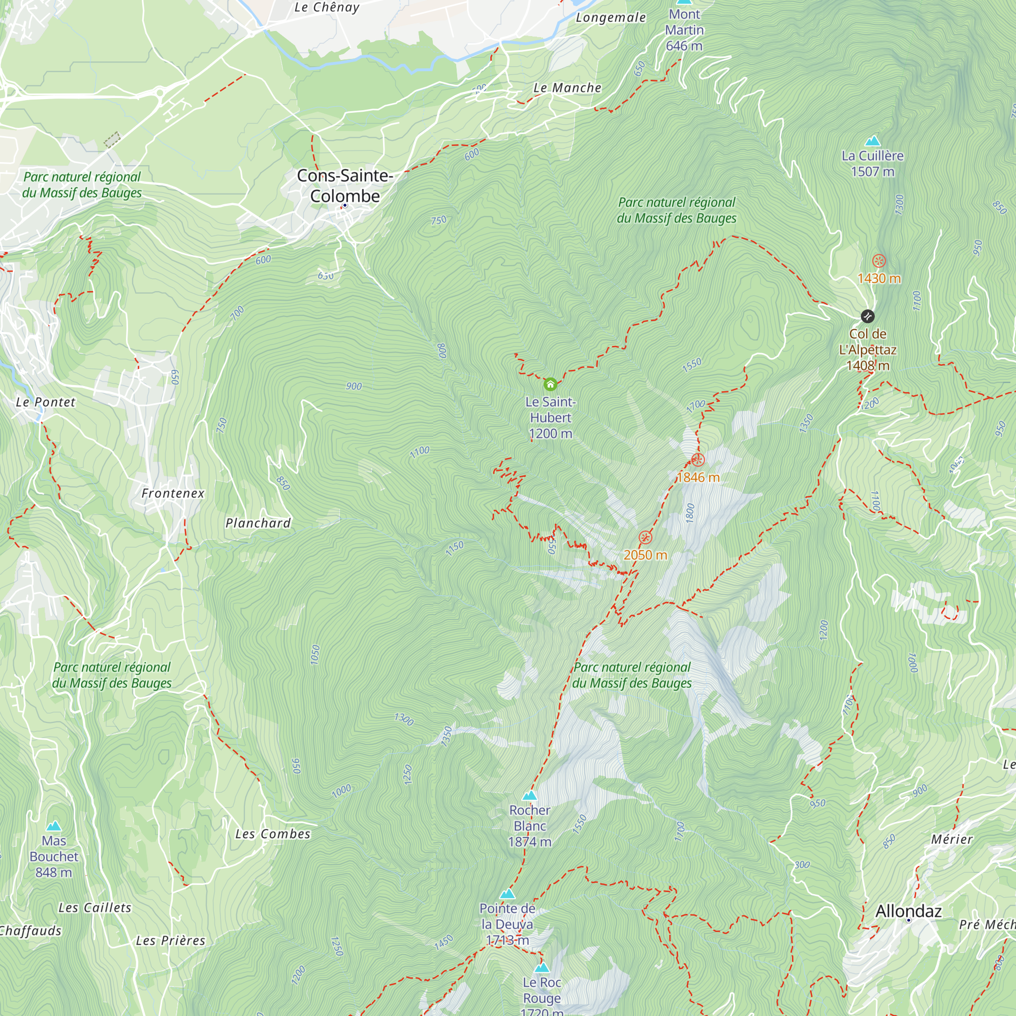Cabane des Gardes map