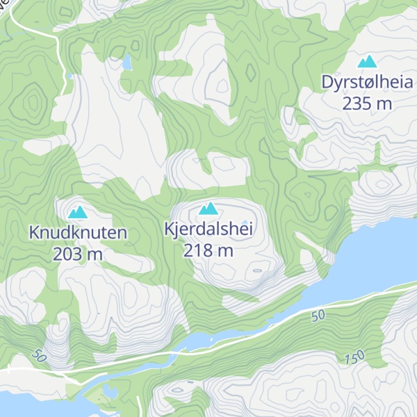 Map of Kjerdalshei