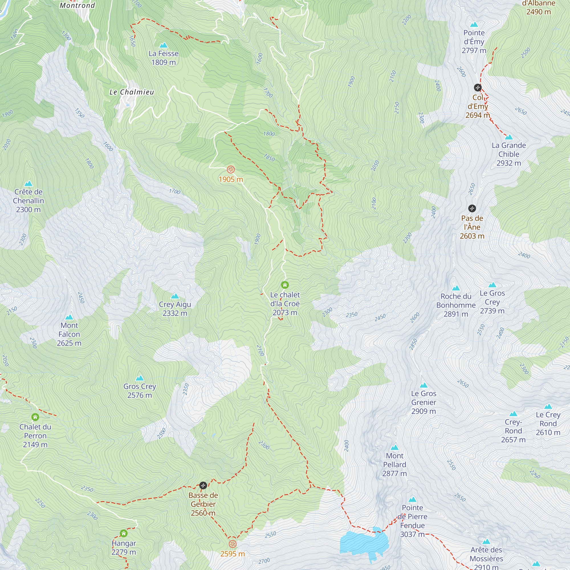 Le chalet d'la Croë map